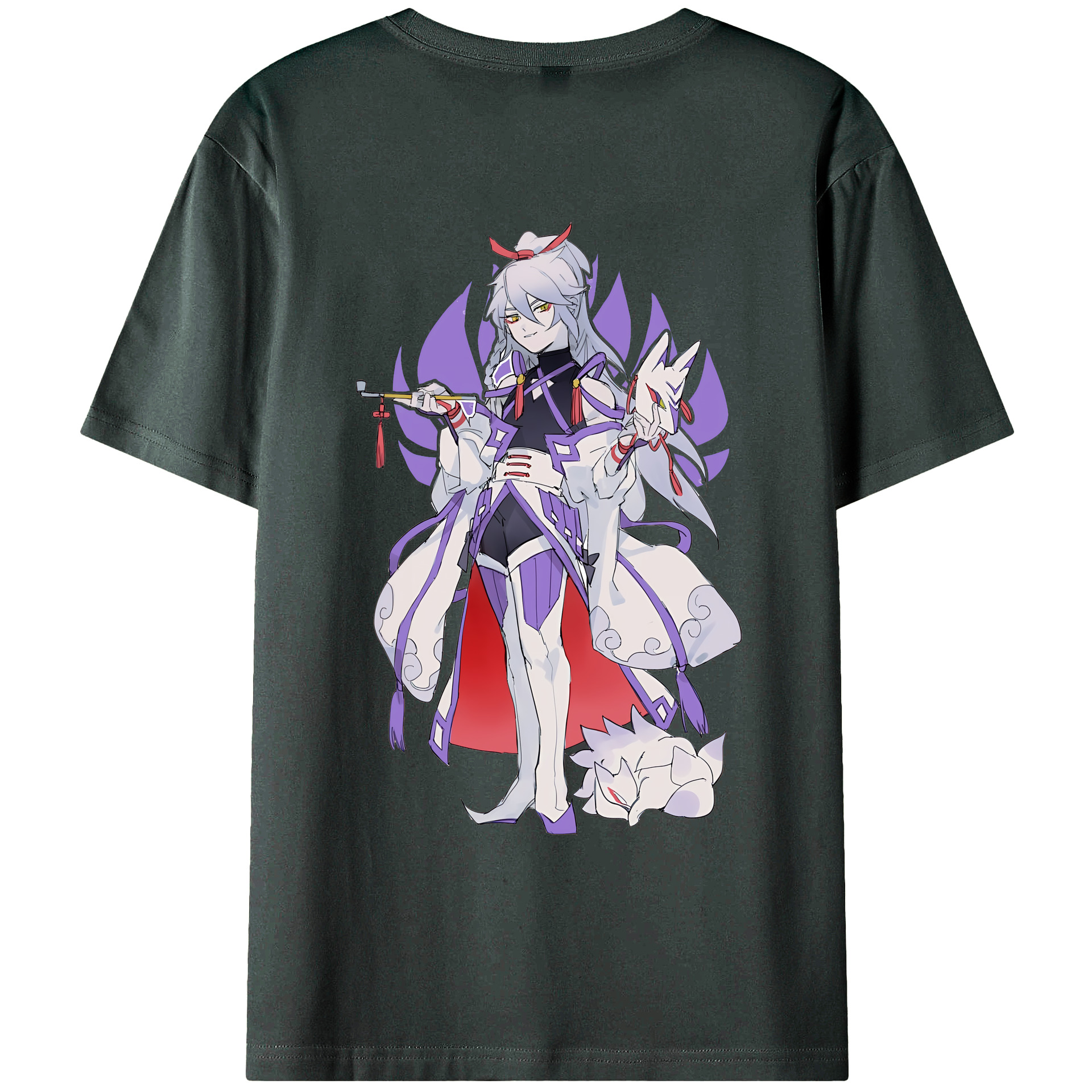 （画像用） 妖怪ウォッチ Yo-kai Watch 綿100％ メンズ半袖Tシャツ（バックプリント） 通気性